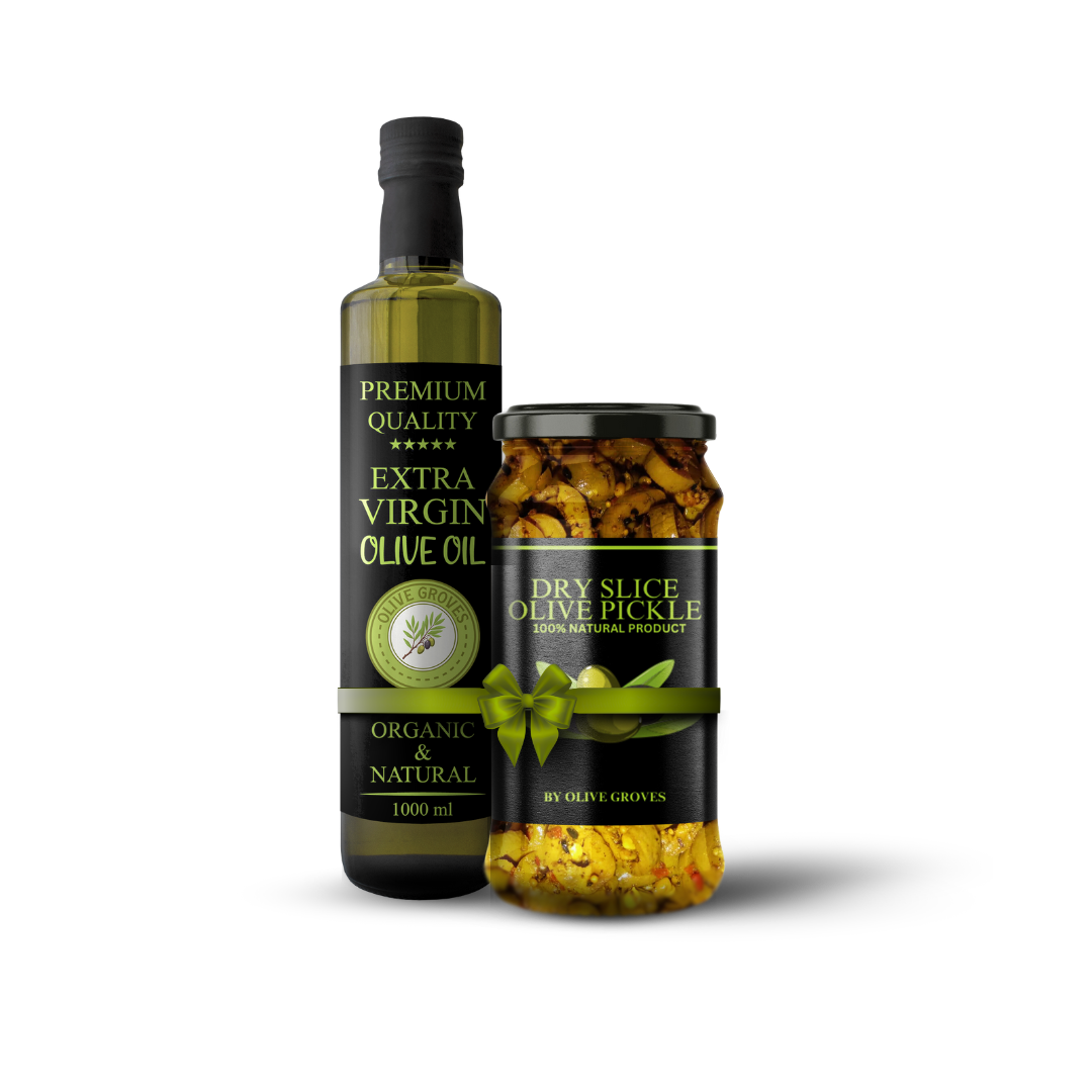 Olive Oil With Free Dry Sliced Olive Pickle (Plastic Bottle)